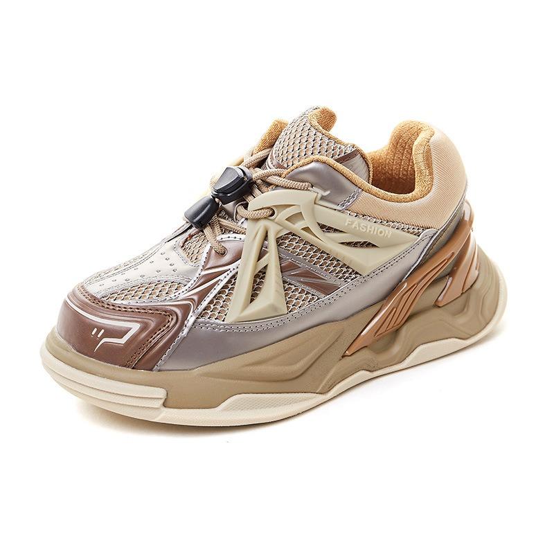 Spring and autumn children's casual sports shoes breathable mesh sports shoes medium and older children's cushioning running shoes