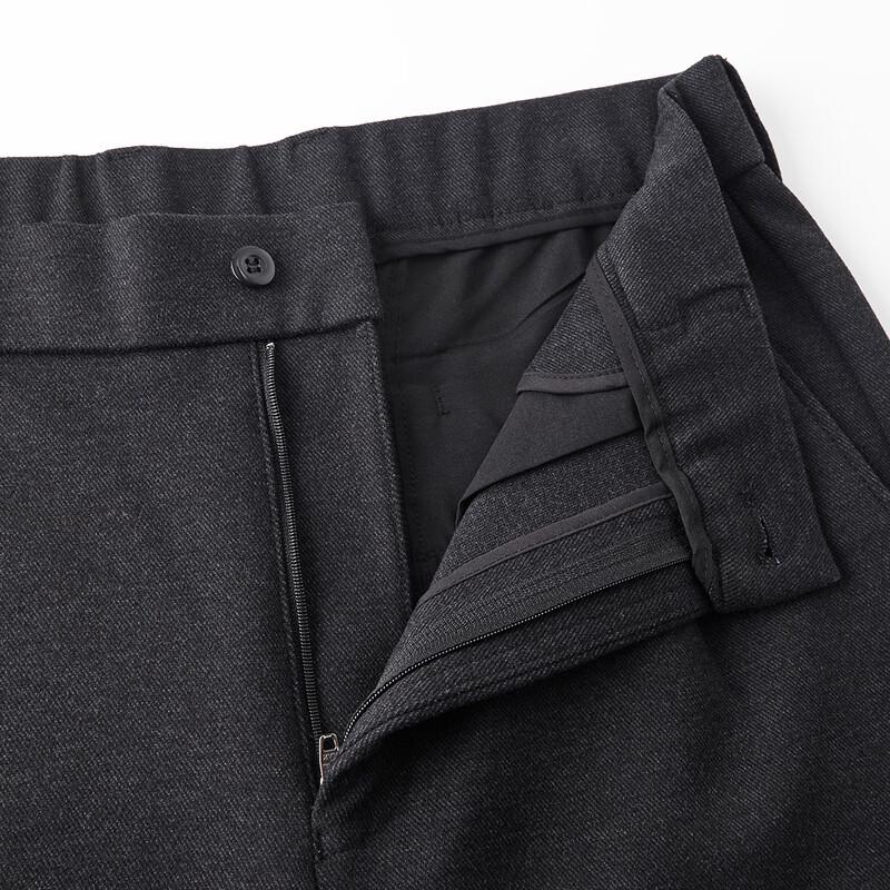 Shanshan Men's Wool Blend Flannel Straight Casual Pants