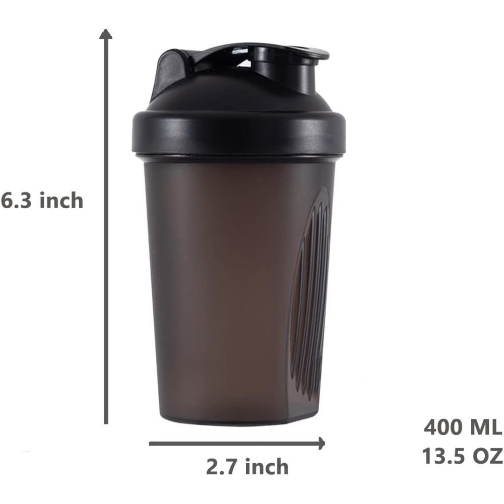 14 Oz Shaker Cup, Leak Proof Design, with Stainless Steel Mixing Ball for Fast Mixing, BPA Free, Suitable for Fitness and Sports