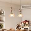 American Minimalist Copper Pendant Lamp for Modern Bedside Use