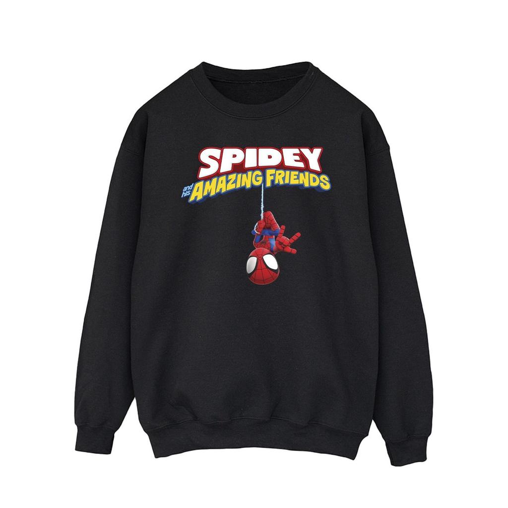 Marvel Mens Spider-Man Hanging Upside Down Sweatshirt