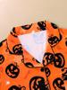 2025 Women's Long-Sleeve Pajama Set: Halloween Lapel Homewear for Spring & Autumn