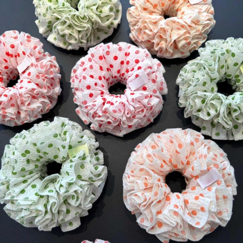 Large Intestine Hair Rings Scrunchies Big Flower Hair Rope Lovely Hair Bands for Daily and Party Use