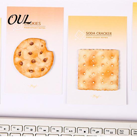 Loaf Shape Stick Notes Note Pads, Funny Toast Bread Cookie Cheese Design Cute Notepad, 30 Study Desk Accessories Sheets/Pad Self Memo Pad for