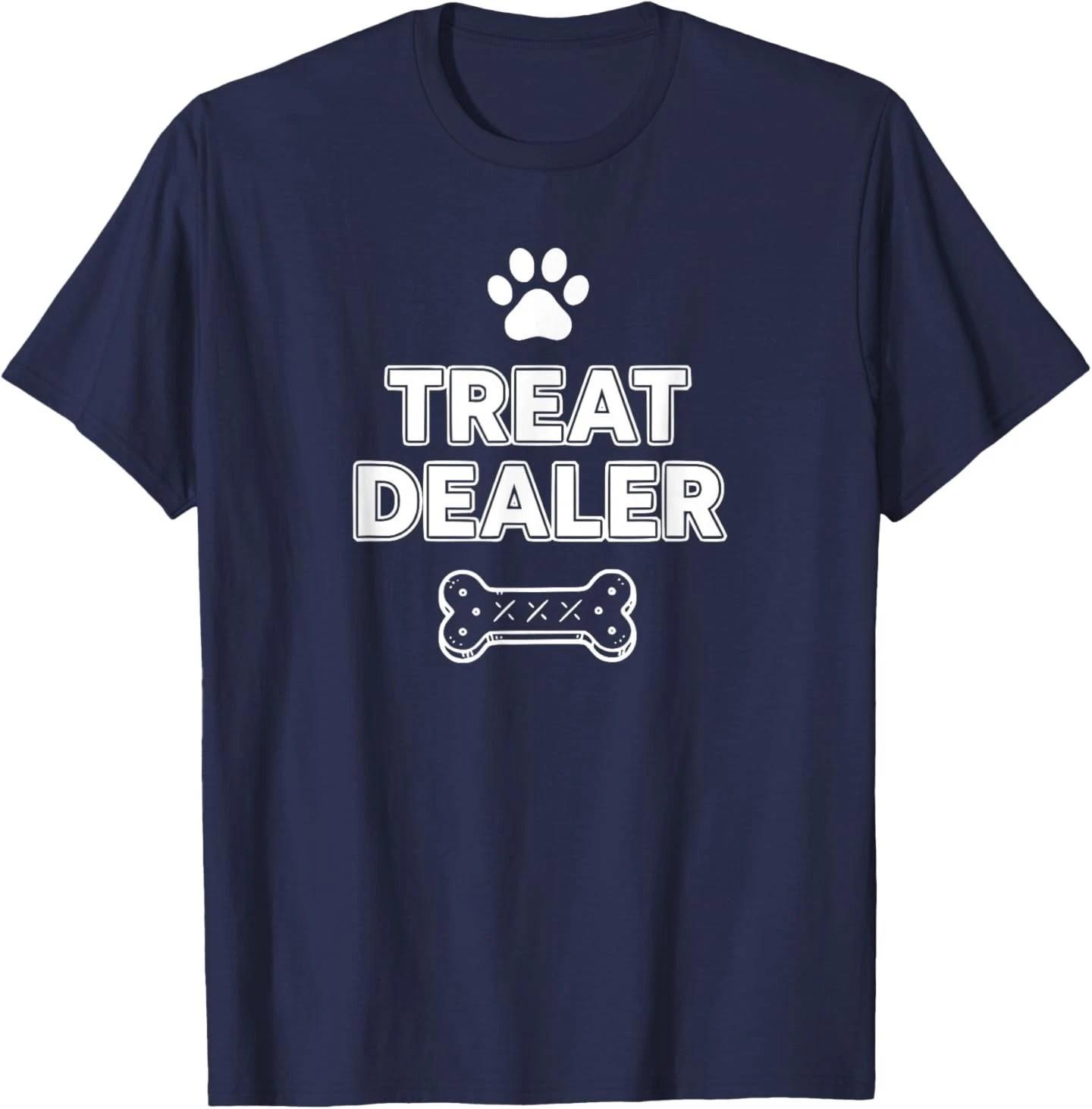 Treat Dealer Funny Dog Owner NAVY T-Shirt Unisex T-Shirt L
