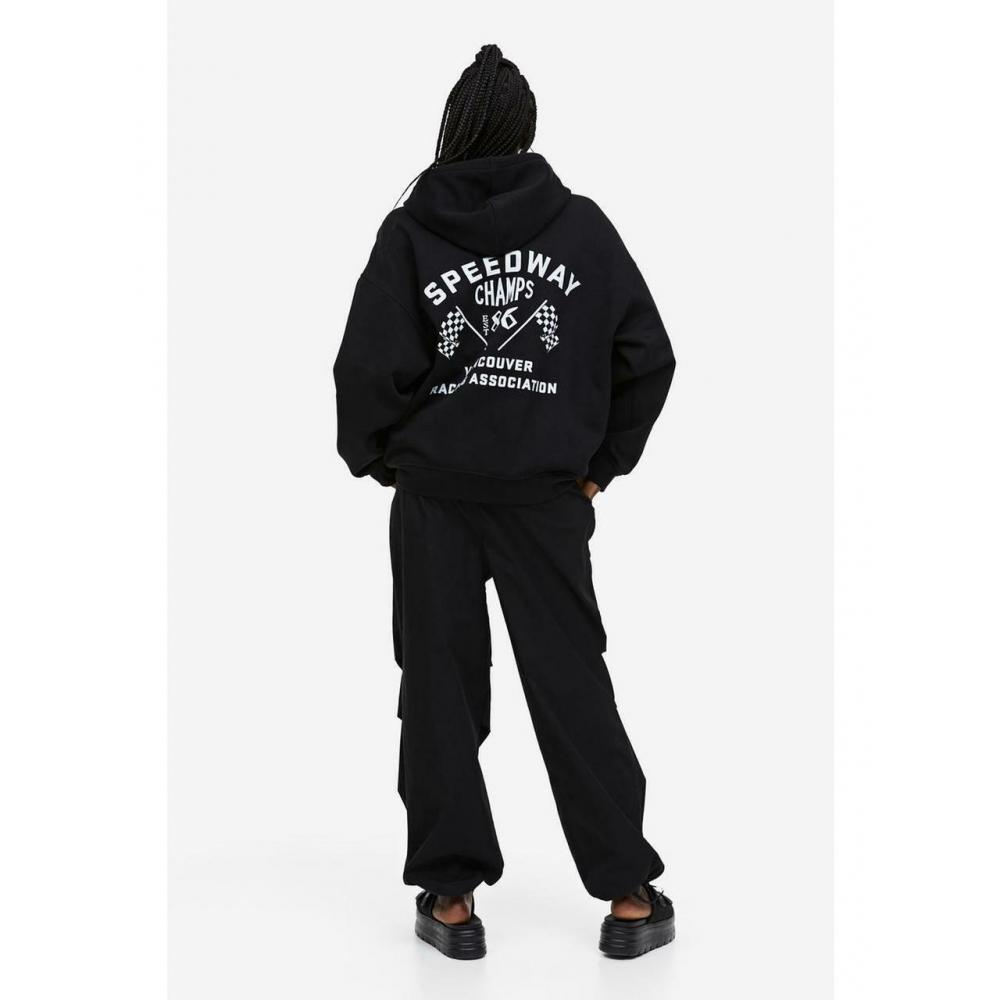 Bluza z kapturem HM Speedway Oversized Print Zip Up w