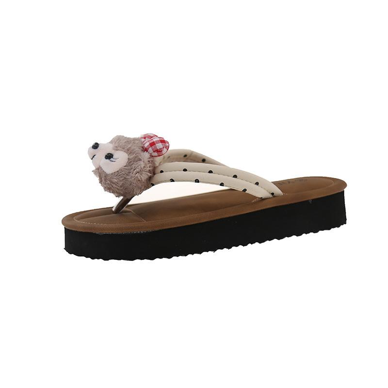 Vitality is cute, age-reducing and well-behaved, Shirley Mei splint slippers, women's summer wear, soft thick bottom, non-slip and comfortable flip-f