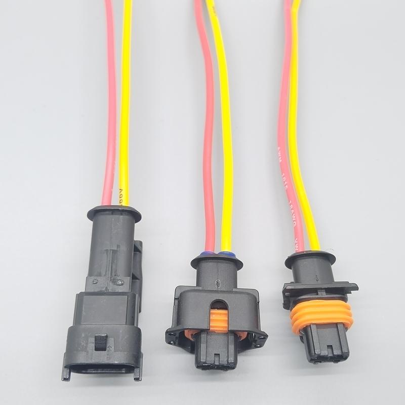 shhworldsea 2pin 3.5mm Fuel Injector Plug 1928403698 Automotive Male and Female Waterproof Connector 936059-1