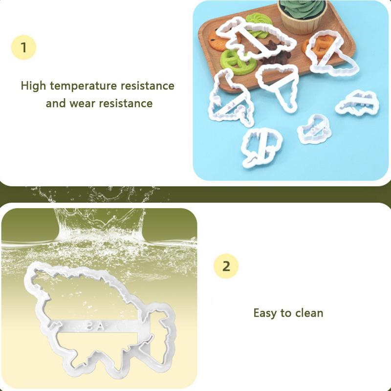 Sedm kontinentů Tvar Vykrajovátka na sušenky 3D Plastová Mapa světa Forma na sušenky Razítko na sušenky DIY Fondánová forma na dort Pečicí nástroj na cukroví