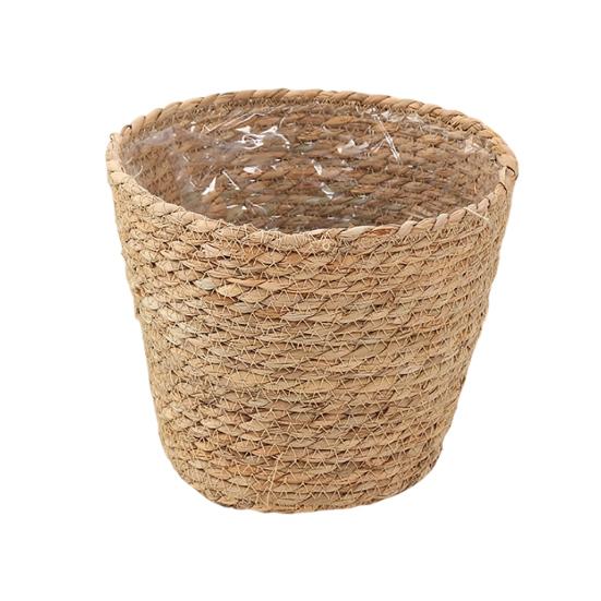 Flowerpot Leak-Proof Mess-Free Hand-Woven Plant Pot Wet Soil Resistant Planter Multipurpose Garden Storage Basket