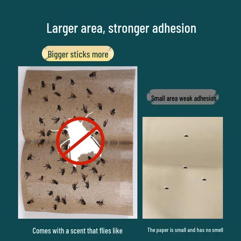 Sticky Fly Paper: Drug-Coated Mosquito & Fly Catcher - 50 Sheets for Newcomers