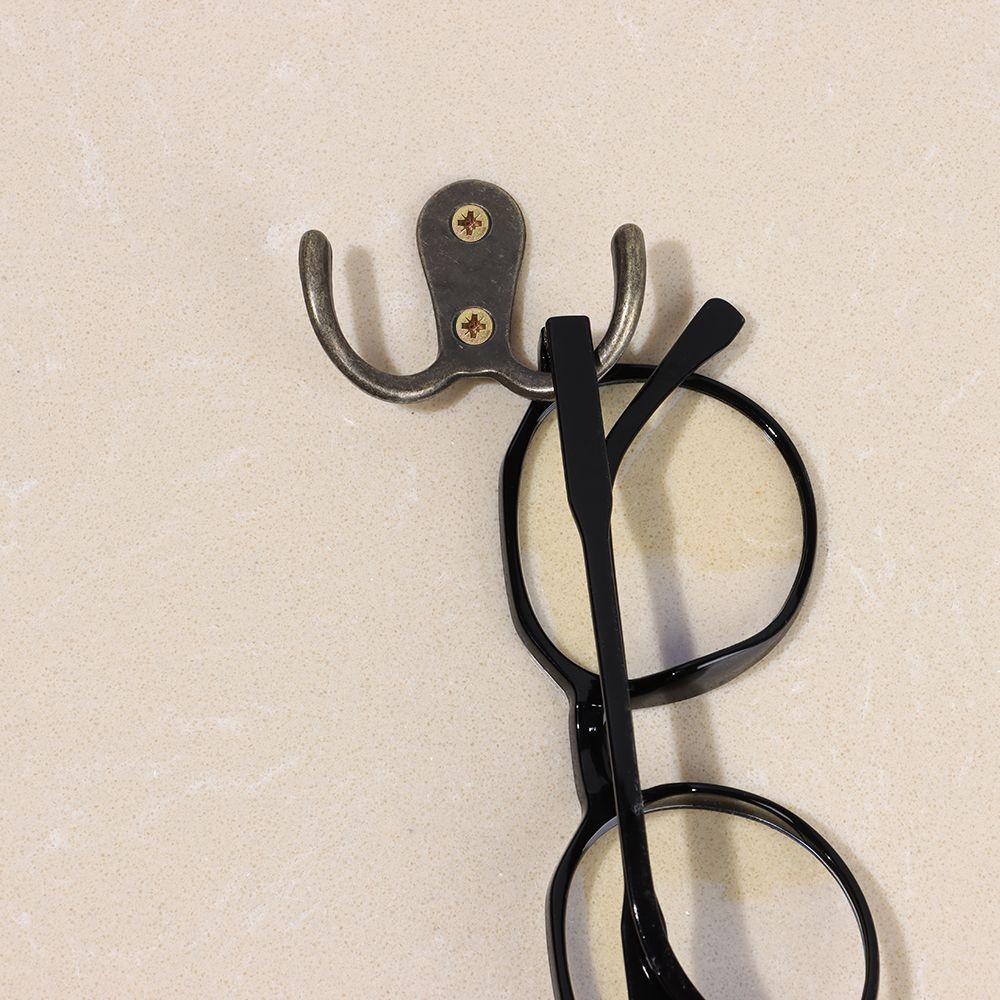 Retro Nyckelhållare Kläder Handduk Organizer Klädhängare Vägg Dörr Metall Antika Krokar Dubbelkrok