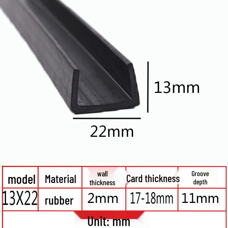 U-Shaped Rubber Anti-Collision Edge Strip for Glass Sealing