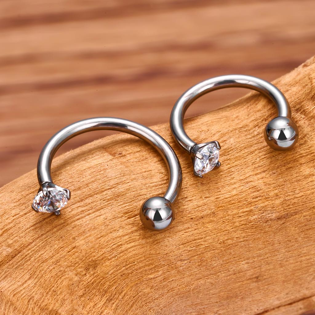 1/5 Stück G23 Titan Nasenringe Piercings Lippe Augenbraue Ohr Septum Helix Knorpel Septum Körperschmuck Piercing Labret Nase C-Stab