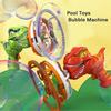 Electric Dinosaur Bubble Machine Bubble Dinosaur Pool Toys Blue