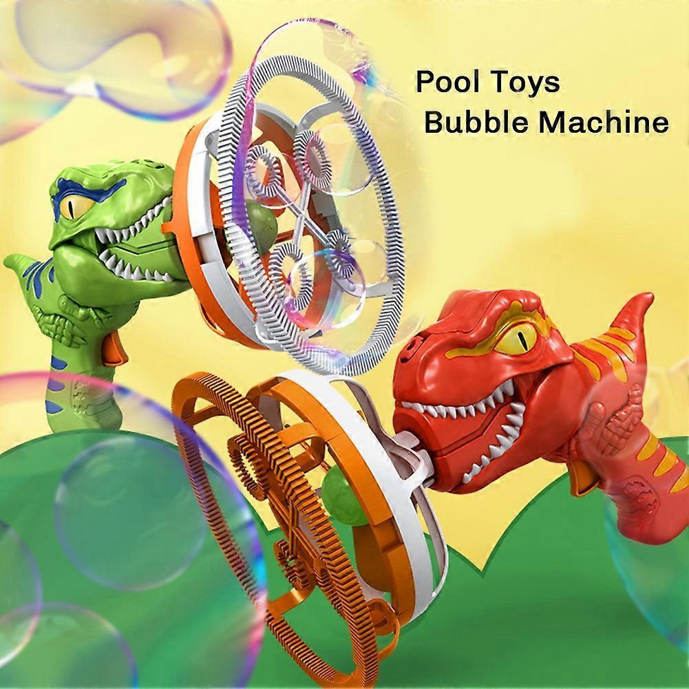 Electric Dinosaur Bubble Machine Bubble Dinosaur Pool Toys Blue