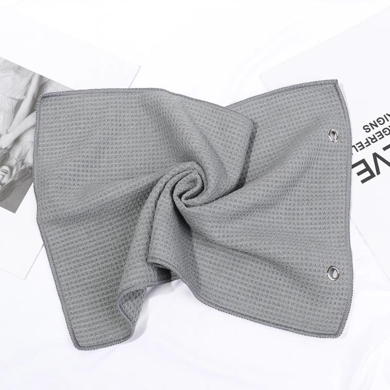 40*60CM Cotton High Water Absorption Microfiber Cleaning Towels Golf Towel with Carabiner Hook Cleans Clubs Golf Training Aids