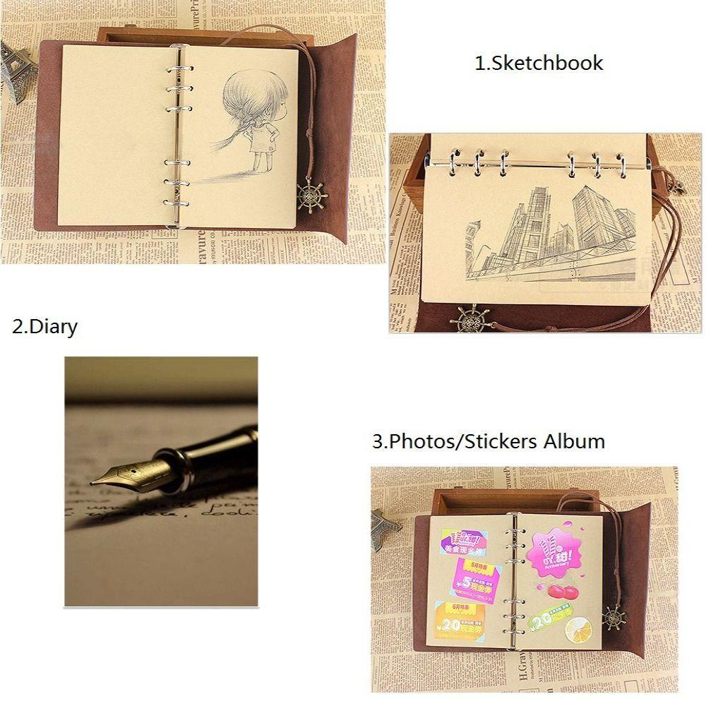 Classic Traveler Notebook Refillable Writing Pads Writing Journal  Gift