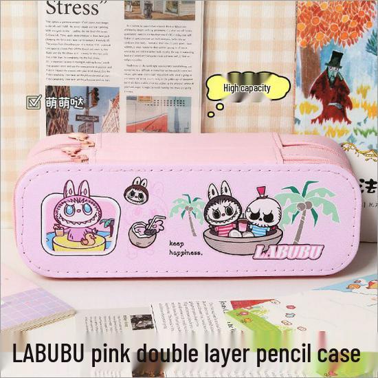 Kuromi Double Layer Large Capacity Cartoon Pencil Case for Girls