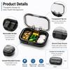 Travel Pill Storage Case Mini Waterproof Medicine Organizer with Separate Compartments for Home Office Outdoor and Vacation Use