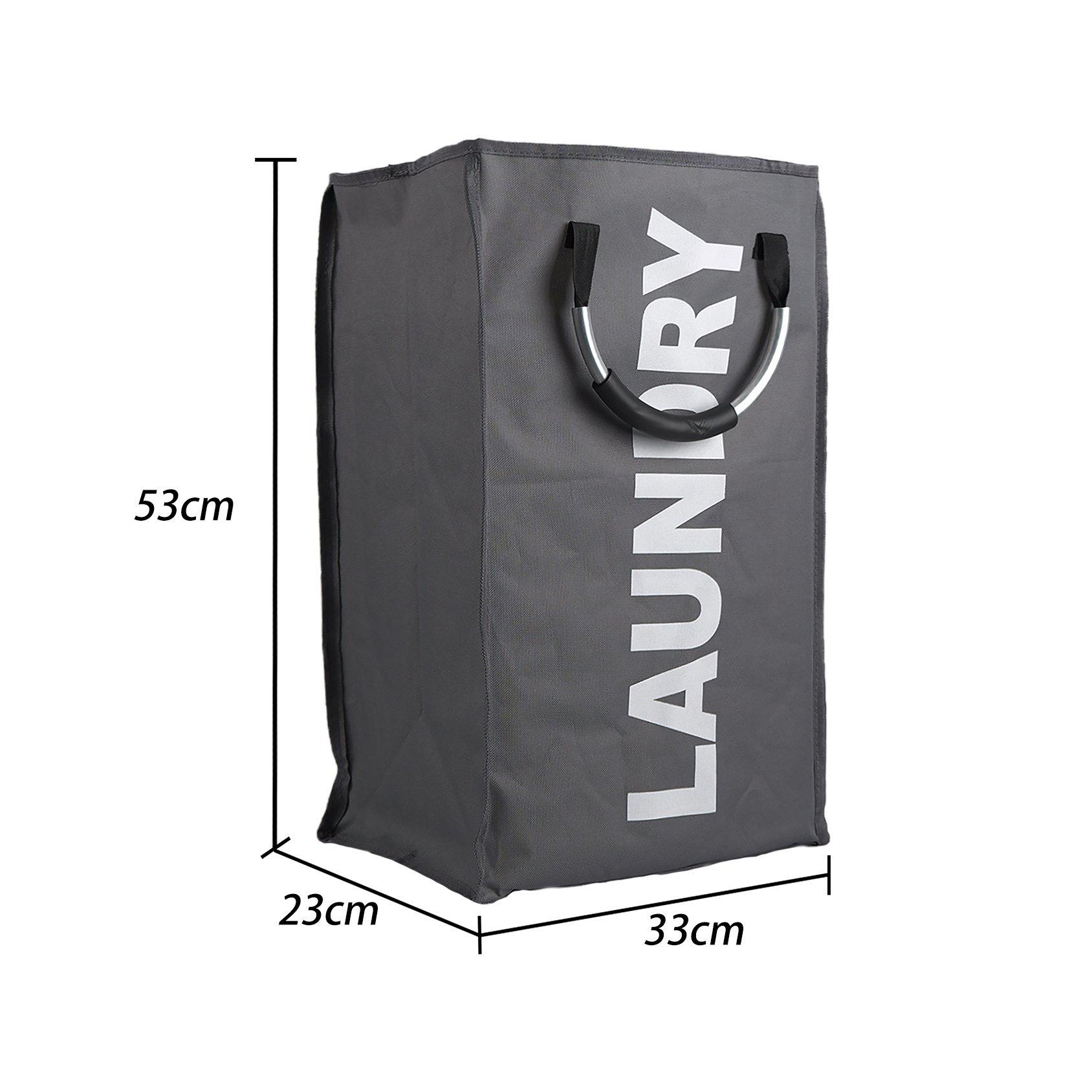Large-Capacity Foldable Portable Laundry Basket with Aluminum Handle