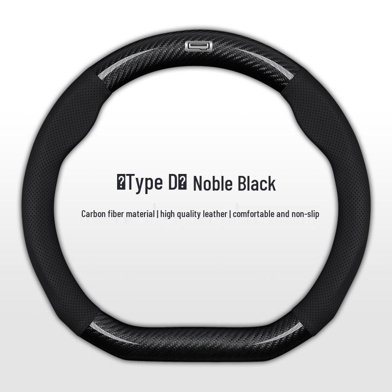Genuine Leather Steering Wheel Cover for Qoros 3, 3 SUV, and 5 SUV - Four Seasons Universal Fit