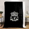 Black and White Liverpool Football Club Printed Blanket, Flannel Throw, Suitable for Bedrooms, Living Rooms, Sofas, and Nap Couches.