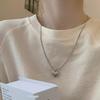 Double-Layered Heart Necklace In Silver: Stylish, Cool, and Trendy Choker with a Niche Design for Women.