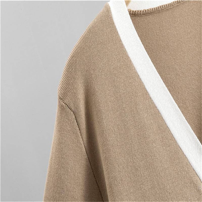 Autumn And Winter Women's Knitted Suit Cardigan Camisole Wide Leg Pants Suit