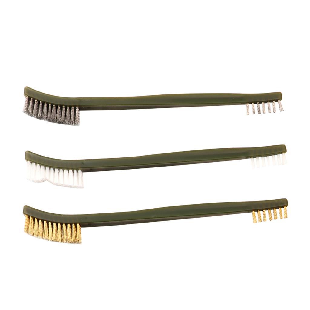 Mini Steel/Nylon/Brass Wire Brush Paint Rust Remover For Industrial Devices Surface Inner Polishing Cleaning Brush 3pcs