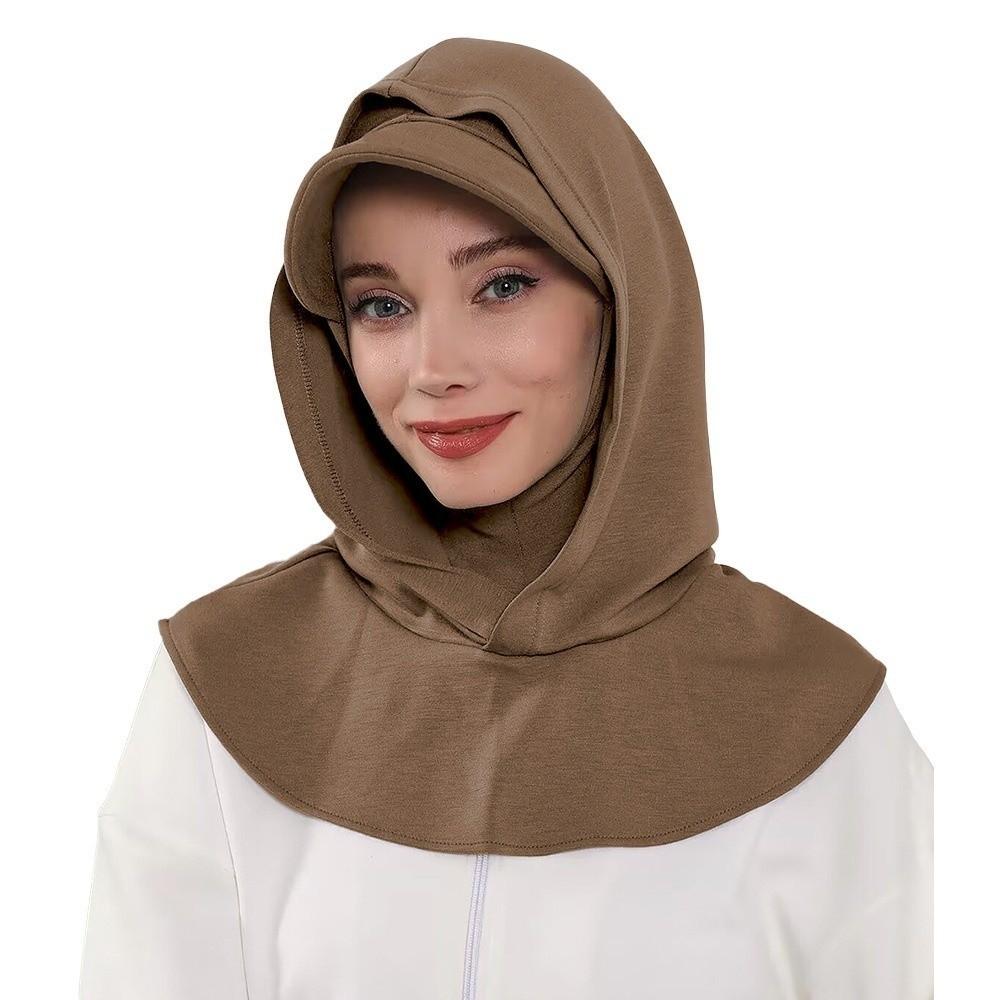 Wide Brim Sun Hat with Hood Sun Protection Hijab Baseball Cap Turban Cap  Motorcycle Sports