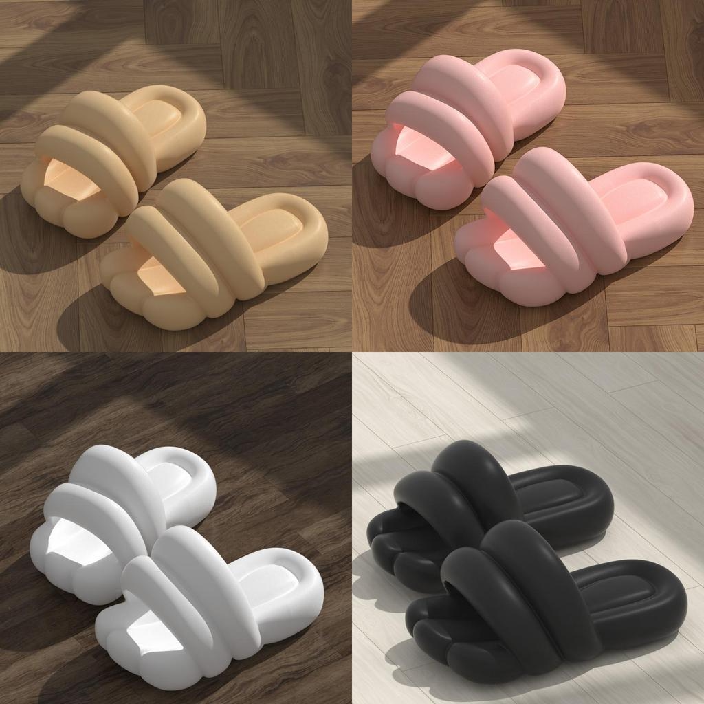 Indoor Nonslip Eva Slippers For Home Use With Thick Sole For Couples Comfort