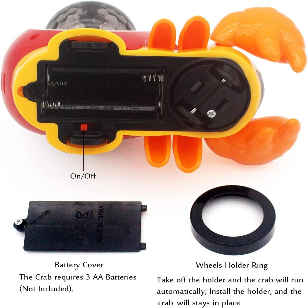 Children'S Electric Sensing Crab Toy With Music, Lighting, Automatic Obstacle Avoidance Function, Electric Hermit Crab