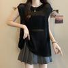 Hollow Knit Vest for Summer Mid To Long Style Paired with Round Neck Sleeveless Vest and Camisole Top for Outerwear