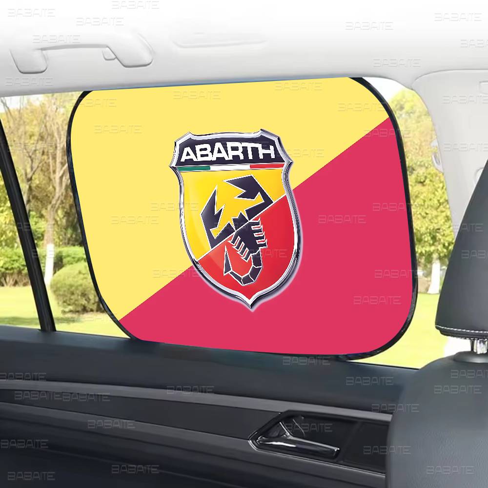 A-AbarthS-S Car Side Window Sunshade Sun Block Film Cloth Sun Visor UV Protection Window Curtain Car Sun Shade Cover