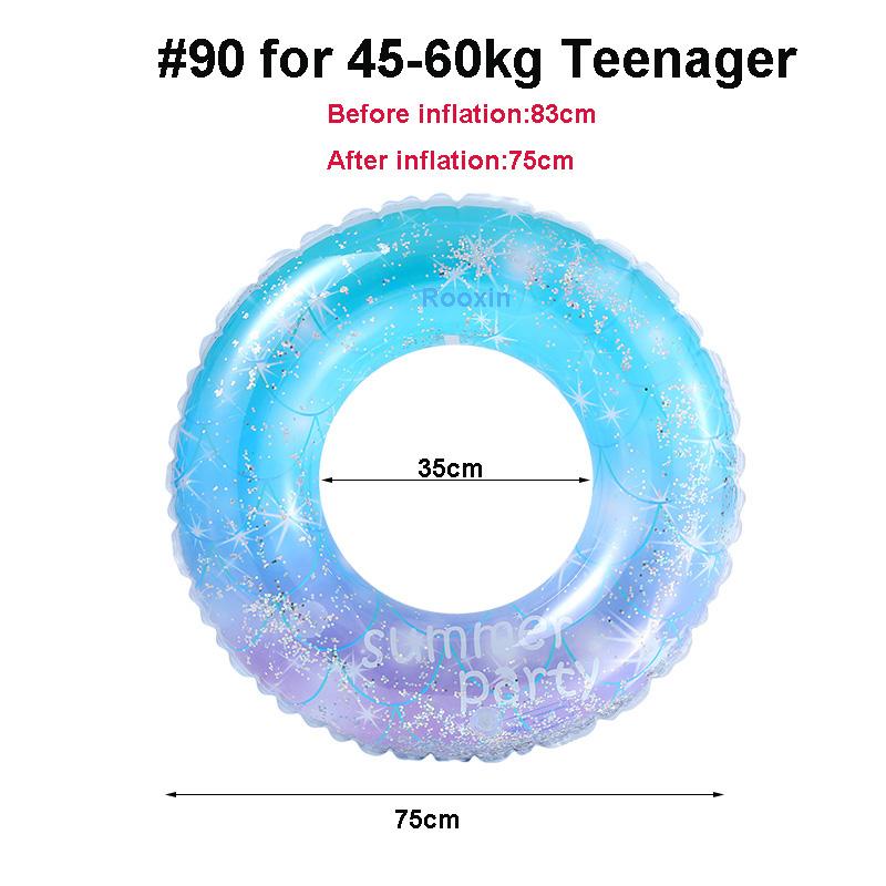 Rooxin Baby Swimming Ring Water Play Tube Pool Floats for Children Kids Swimming Pool Inflatable Toys Swim Circle Beach Party