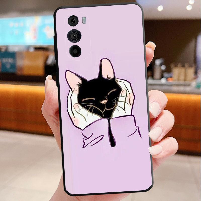 

Phone Case For Motorola Edge 50 40 Pro 60 50 40 30 Ultra Neo Fusion Moto G85 G72 G53 G54 G84 G13 G32 Cute Kitten Cat Moto G32