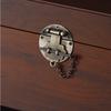 Vintage Buckle Jewelry Box Hasp Metal Lock Clasp Small Latch Decorative Chain Wooden Box Hardware Elegant Handbook DIY Accessory