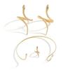 Vintage Metal Jewelry Set Snake Design Arm Cuffs Necklace Rings Gift for Woman Friend