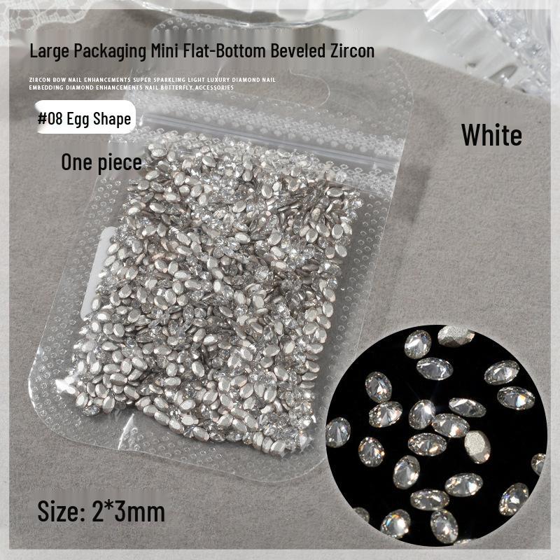 New Year Little Horse Sparkly Zirconia Rhinestone Nail Art Kit - High Quality Strips, Irregular Shapes, Pearls & Rhinestones