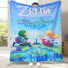 Retro Z-Zelda Cartoon Link Games Flannel Blanket,Ultra Soft Warm Plush Throw for Home Bedroom Bed Sofa Cover Camping Picnic Kid