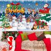 1pc, Christmas photography backdrop banner, Christmas happy party decoration banner, polyester materialZL