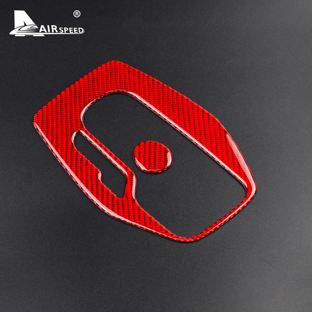 AIRSPEED Carbon Fiber for Chevrolet Camaro 2016 2017 2018 2019 Accessories Interior Trim Car Gear Shift Panel Cover Trim Sticker