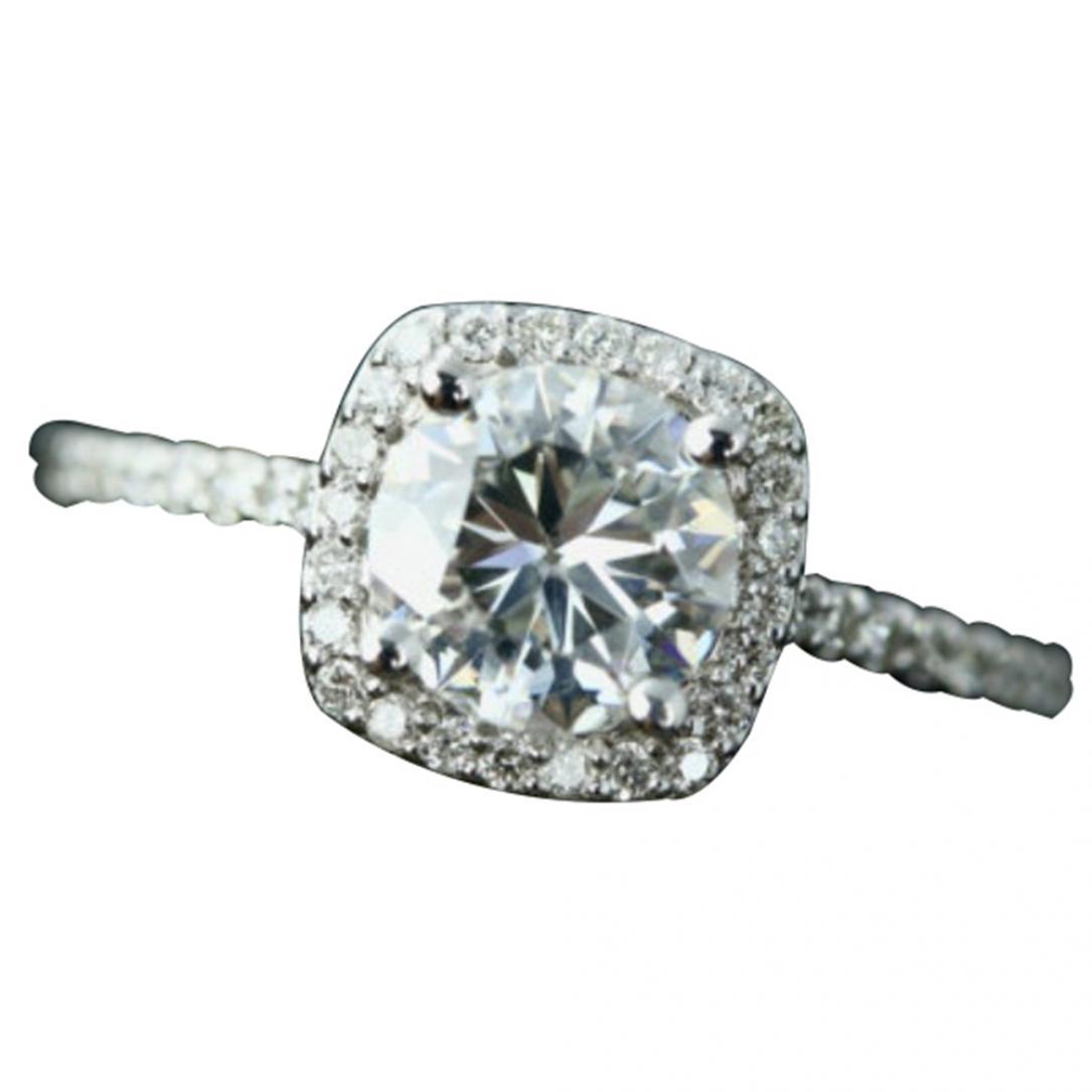 

Шикарное квадратное обручальное женское кольцо-шарм US 7 серебряный