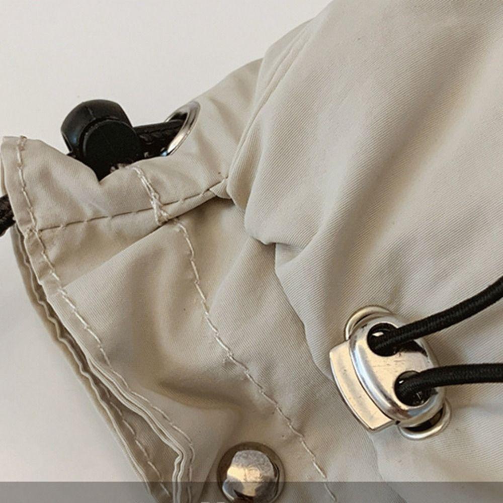 Purse Drawstring Canvas Bag Crossbody Bag Mobile Phone Bag Cute Nylon Shoulder Bag  Office Worker