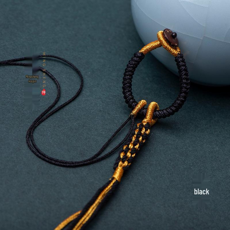 

Плетений вручну брелок з китицею у вузлі Кінг Конг, DIY аксесуар H4