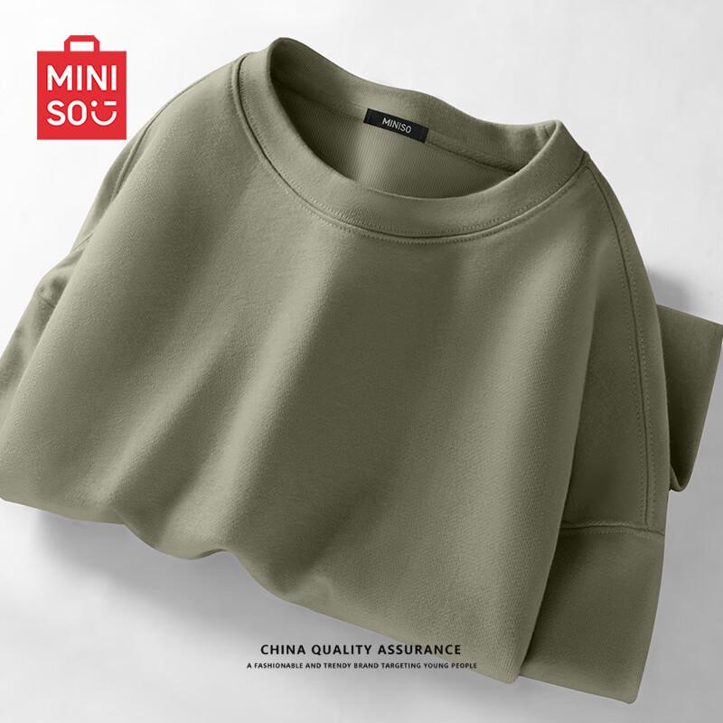 MINISO Men's 2026 Fall Heavyweight Crewneck Sweatshirt