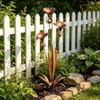 Elegant Copper Calla Lilies Wind Chime Stake With Delicate Bells Included For Backyard Garden Decoration 75cm Height