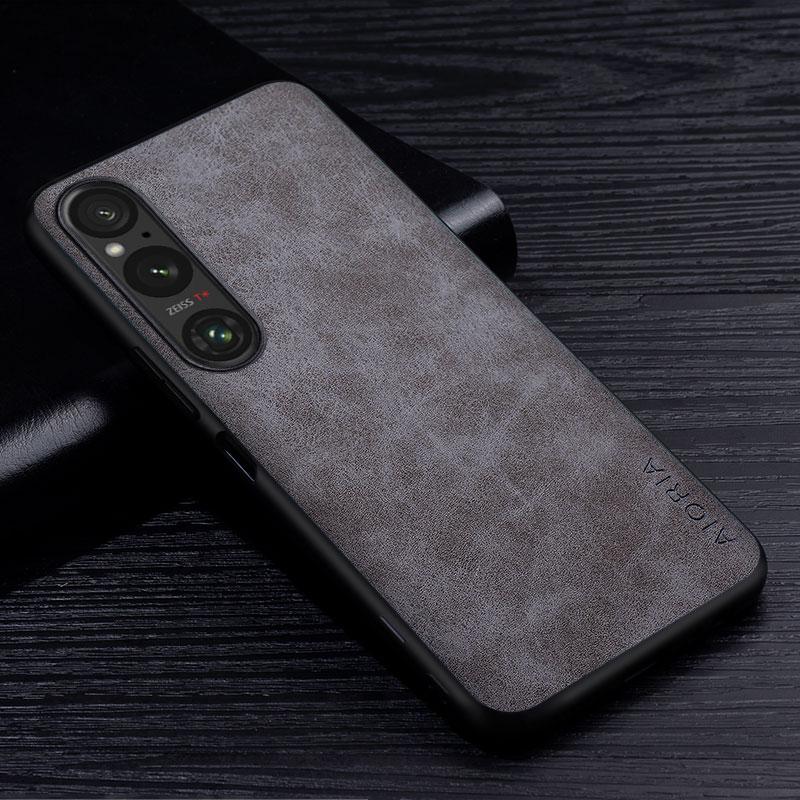 Premium PU Leather Phone Case for Sony Xperia 1 10 5 III IV V II Pro-I ACE 2 III XZ3 XZ4 Case Vintage Soft Silicone Tpu Cover