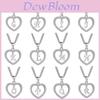 Stunning 26 Letters Heart Love Crystal Women Silver Plated Chain Necklace Jewelry For Meaningful Connections